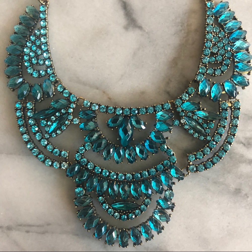 Nordstrom Blue Crystal Statement Necklace - Picture 4 of 5